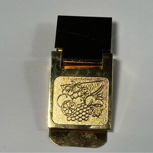 Vtg Sun State Gold Tone Fruits money clip